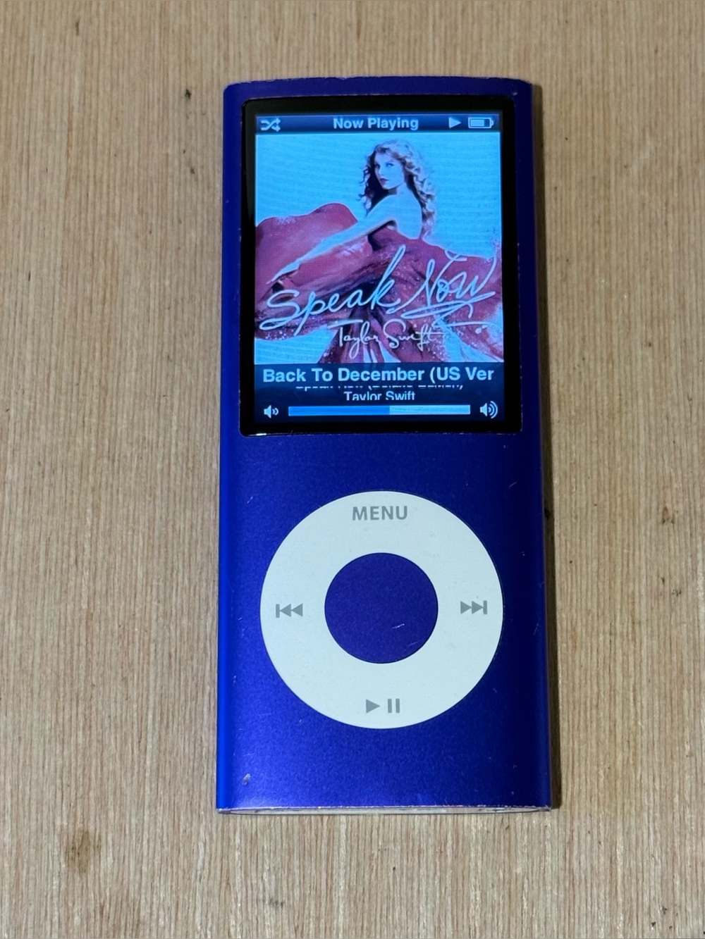 iPod Nano 5thGen Model:A1285 8GB Purple Tested Good w/Char-1524/songs Read Info!